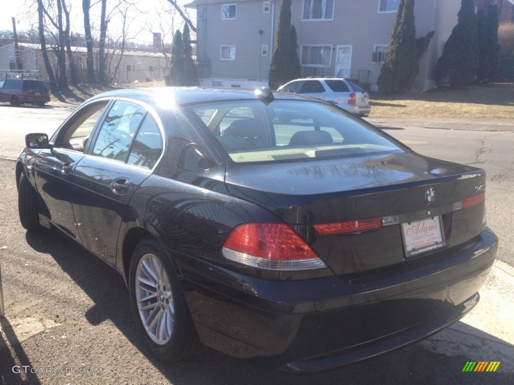 2005 7 Series 745i Sedan - Jet Black / Black/Black photo #4