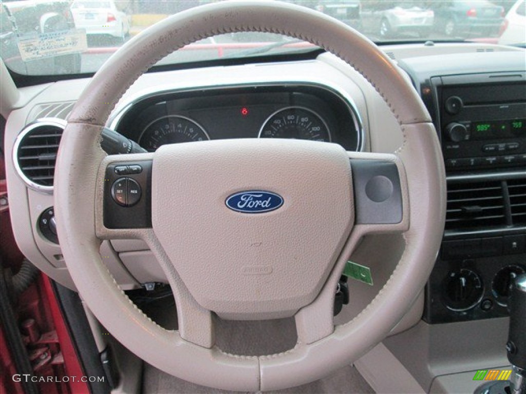 2007 Ford Explorer XLT Stone Steering Wheel Photo #79127403