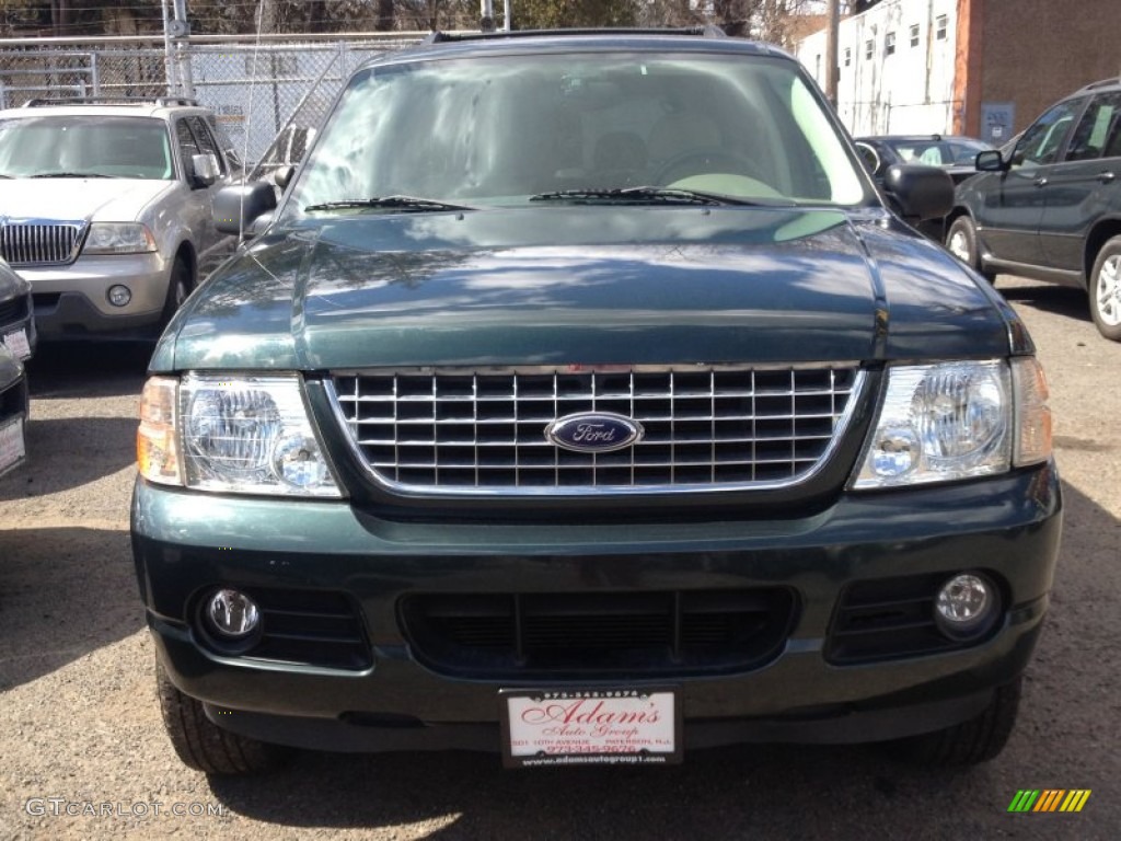 2004 Explorer XLT 4x4 - Aspen Green Metallic / Medium Parchment photo #2