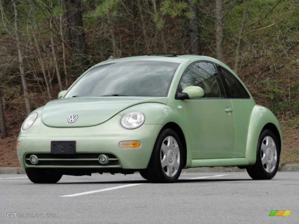 2001 New Beetle GLS Coupe - Cyber Green Metallic / Cream photo #10