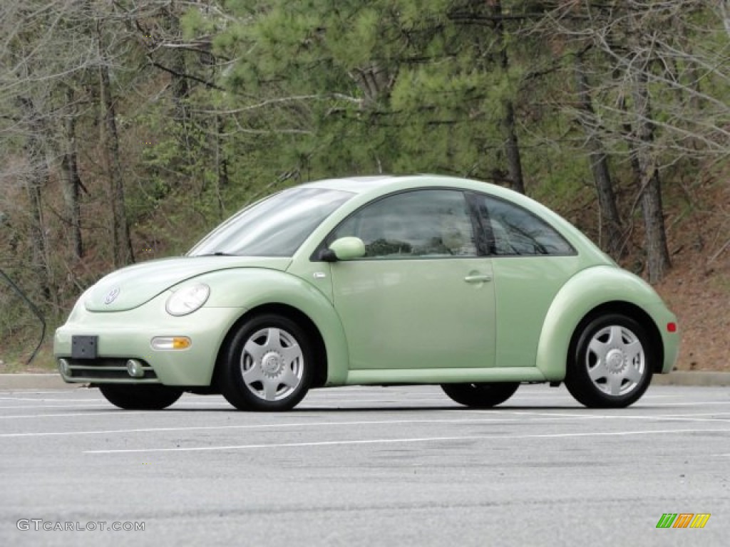 2001 New Beetle GLS Coupe - Cyber Green Metallic / Cream photo #11