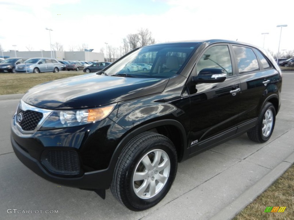 2011 Sorento LX AWD - Ebony Black / Gray photo #7