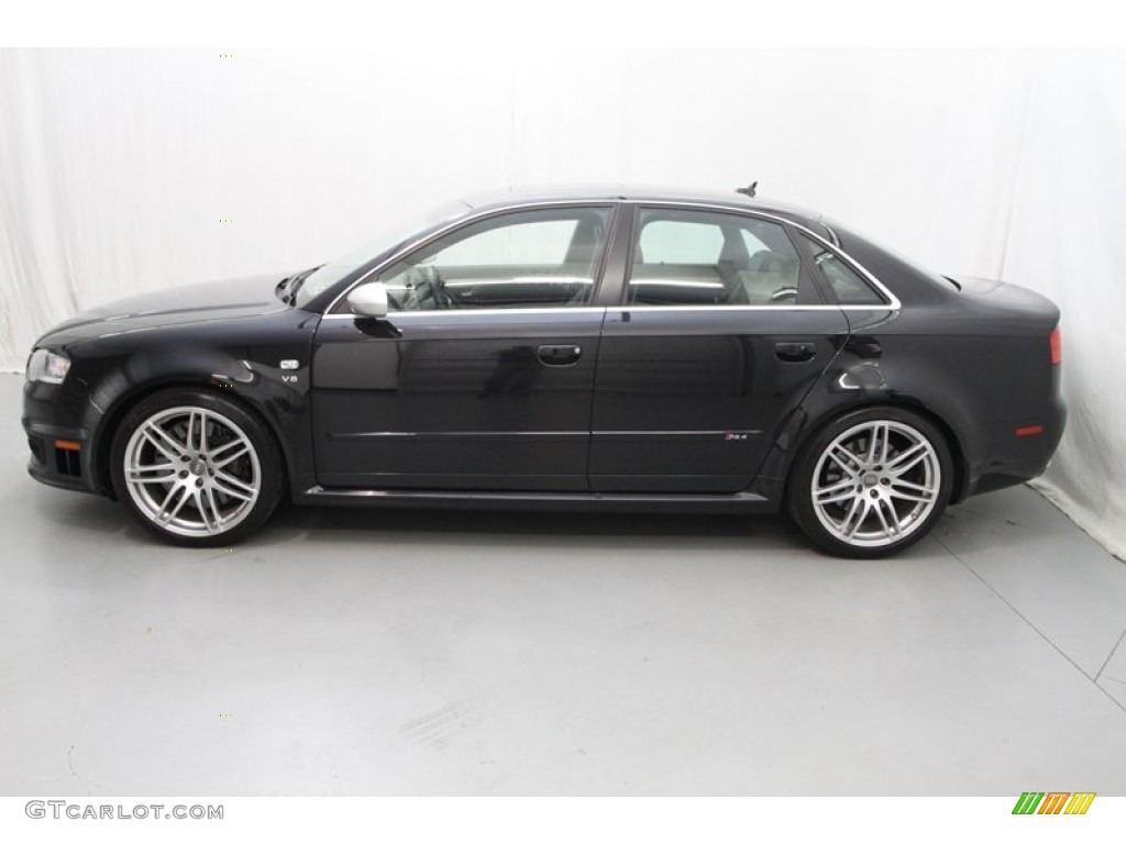 Phantom Black Pearl Effect 2008 Audi RS4 4.2 quattro Sedan Exterior Photo #79132205