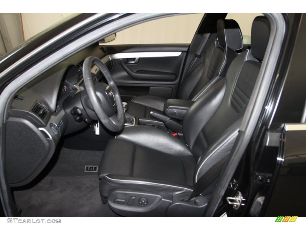 Black Interior 2008 Audi RS4 4.2 quattro Sedan Photo #79132435