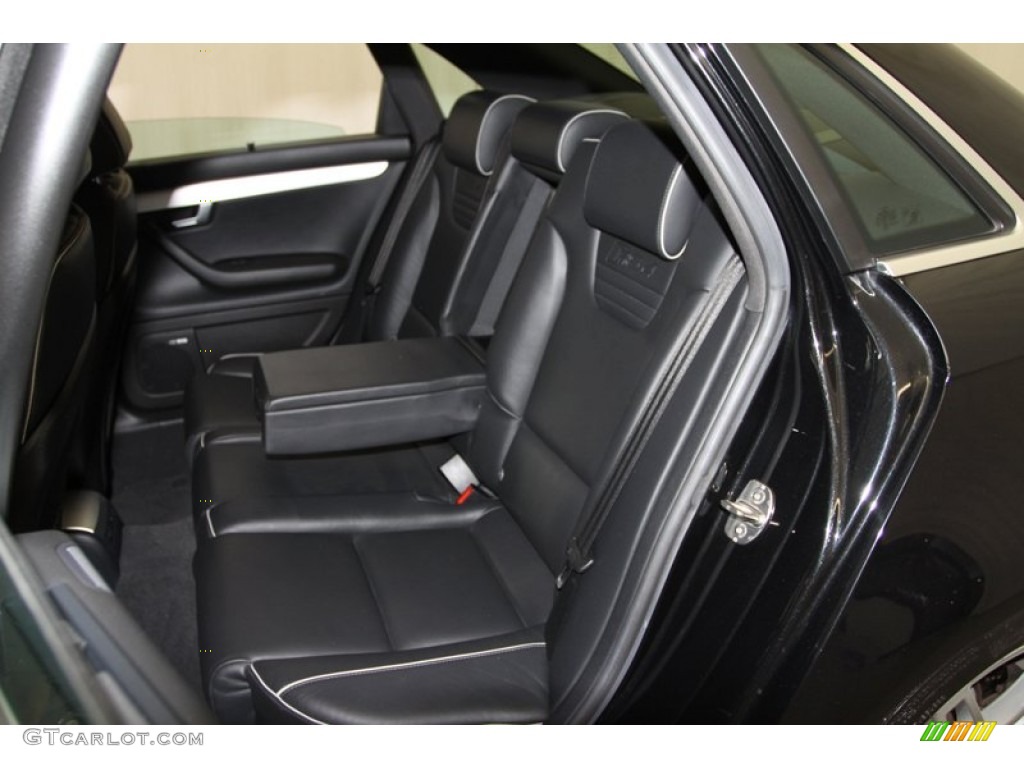 Black Interior 2008 Audi RS4 4.2 quattro Sedan Photo #79132449