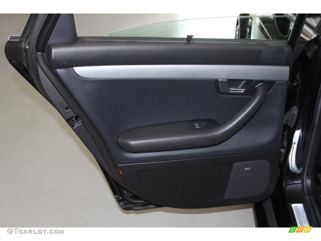 2008 Audi RS4 4.2 quattro Sedan Black Door Panel Photo #79132488