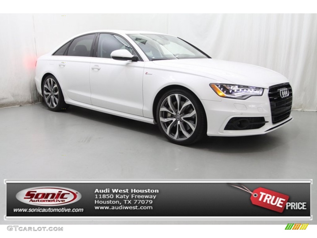 2012 A6 3.0T quattro Sedan - Glacier White Metallic / Nougat Brown photo #1