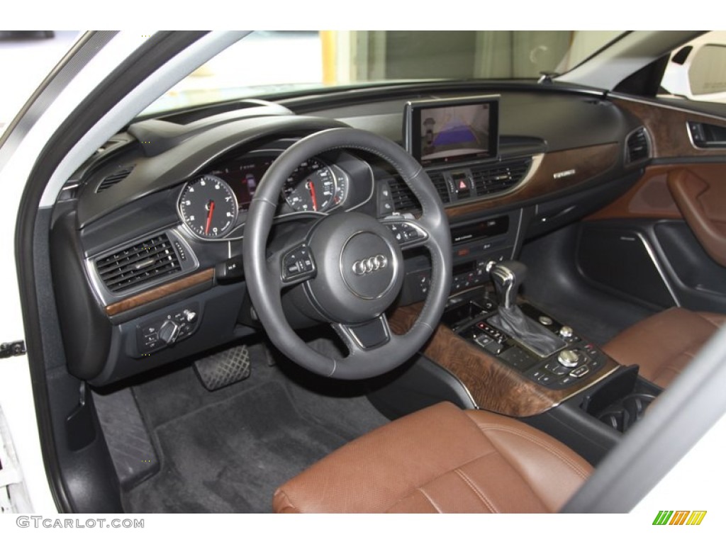Nougat Brown Interior 2012 Audi A6 3.0T quattro Sedan Photo #79134219