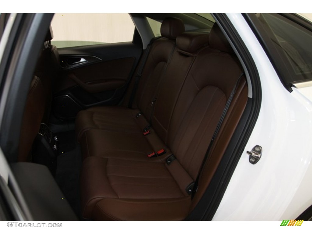 2012 A6 3.0T quattro Sedan - Glacier White Metallic / Nougat Brown photo #18