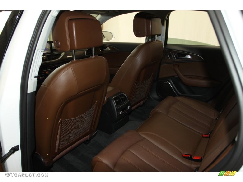 2012 A6 3.0T quattro Sedan - Glacier White Metallic / Nougat Brown photo #19