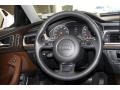 Nougat Brown 2012 Audi A6 3.0T quattro Sedan Steering Wheel