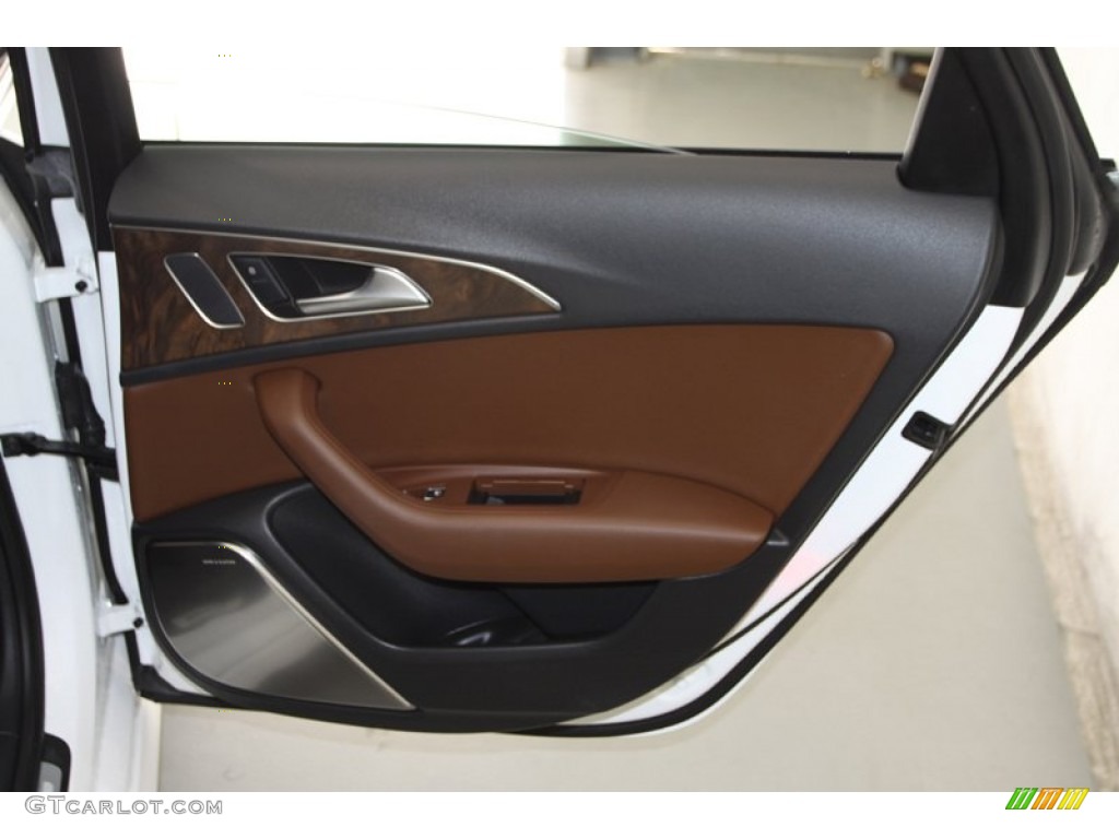 2012 A6 3.0T quattro Sedan - Glacier White Metallic / Nougat Brown photo #51