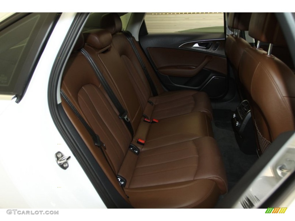 2012 A6 3.0T quattro Sedan - Glacier White Metallic / Nougat Brown photo #52