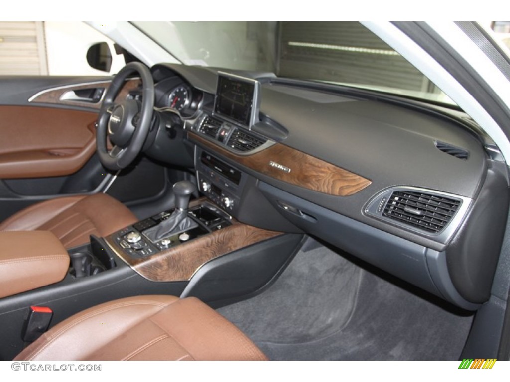 2012 Audi A6 3.0T quattro Sedan Nougat Brown Dashboard Photo #79134828