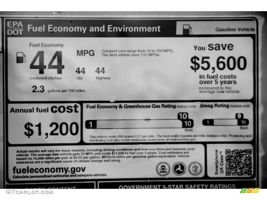 2013 Honda Civic Hybrid Sedan Window Sticker Photo #79135722