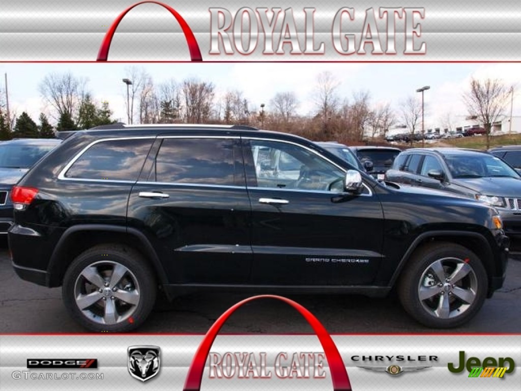 2014 Grand Cherokee Limited 4x4 - Black Forest Green Pearl / Morocco Black photo #1