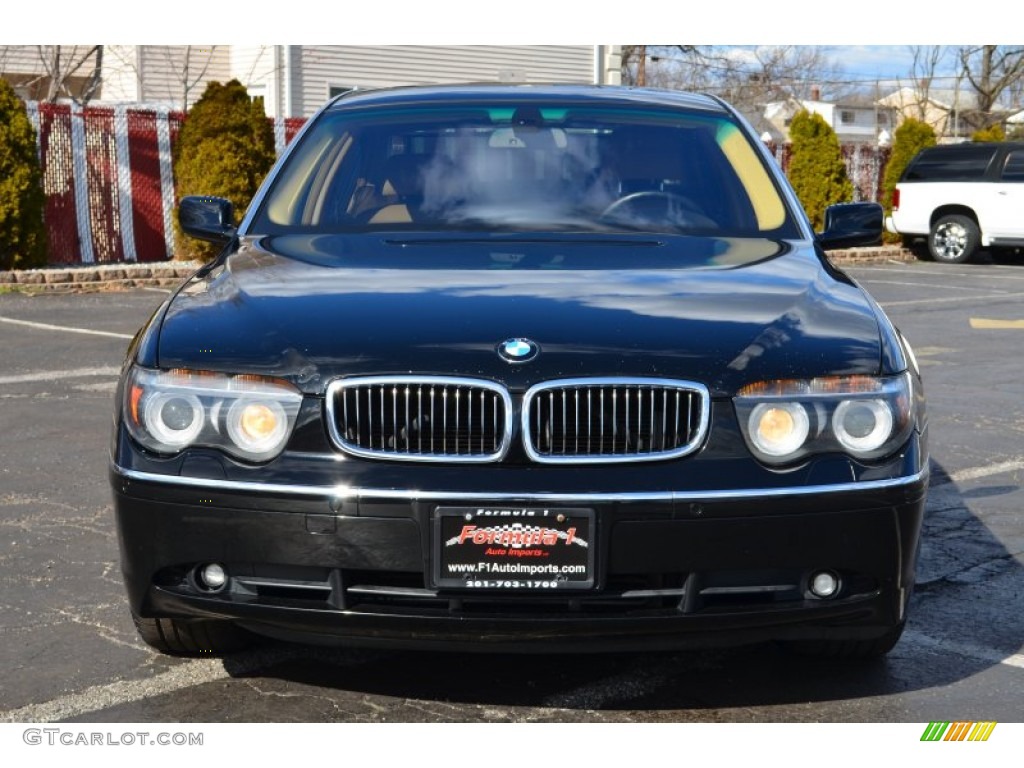 2005 7 Series 745Li Sedan - Black Sapphire Metallic / Black/Black photo #2