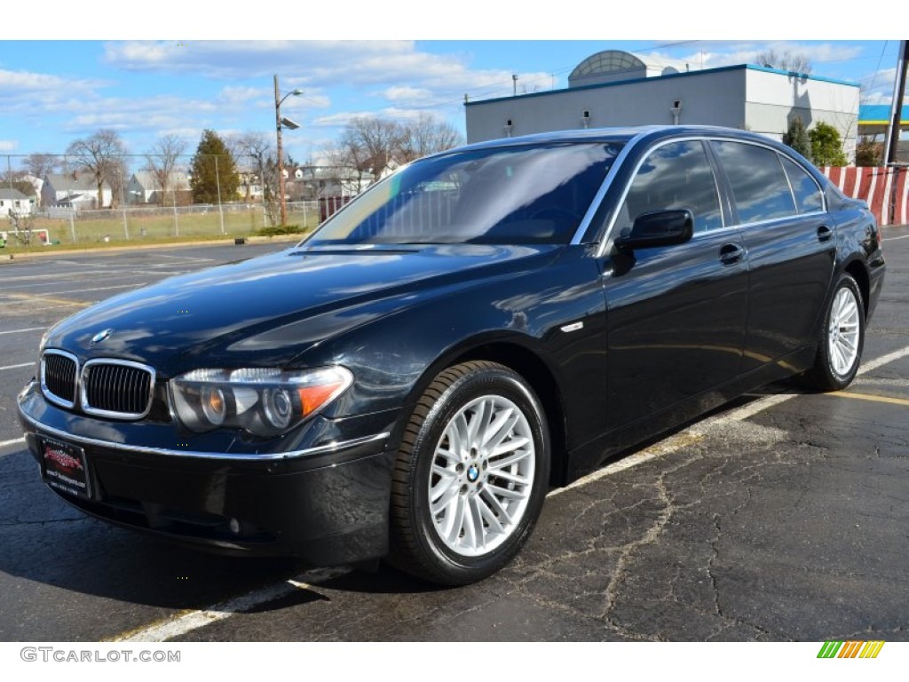 2005 7 Series 745Li Sedan - Black Sapphire Metallic / Black/Black photo #3