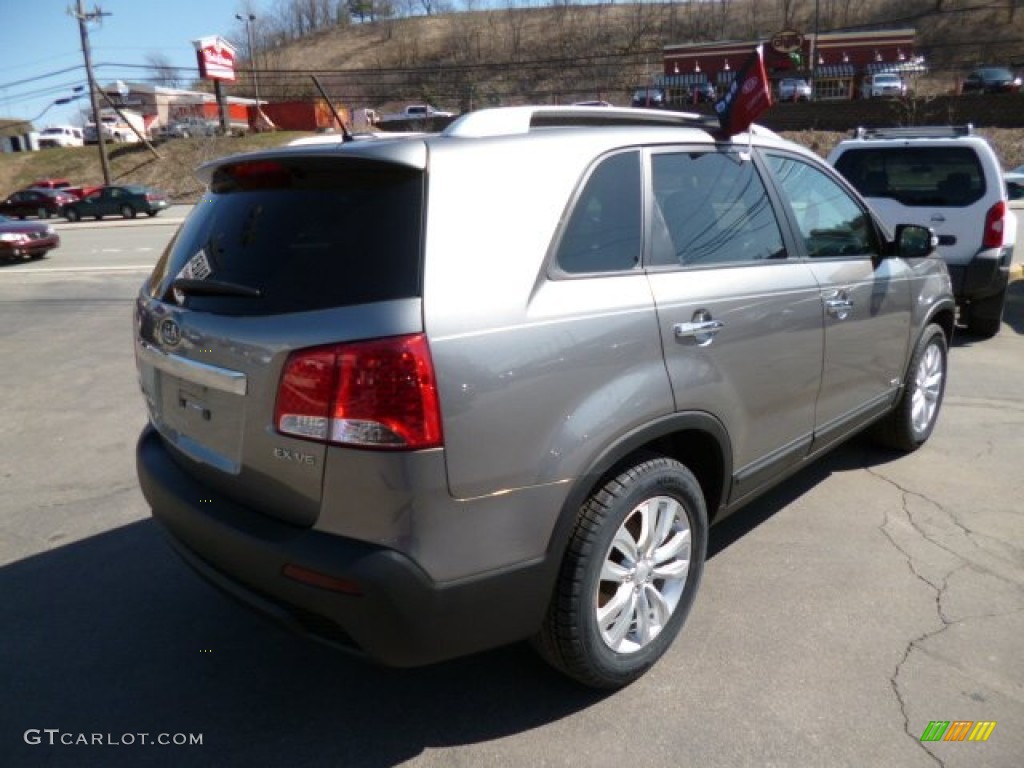 2011 Sorento EX V6 AWD - Titanium Silver / Black photo #7