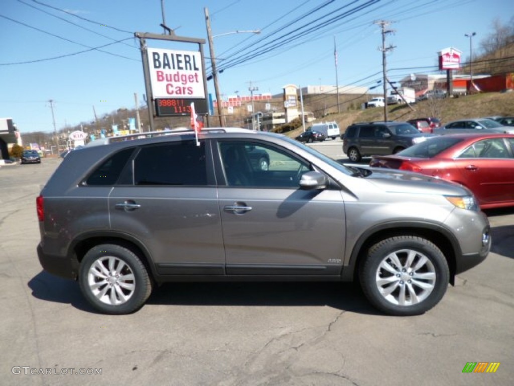 2011 Sorento EX V6 AWD - Titanium Silver / Black photo #8