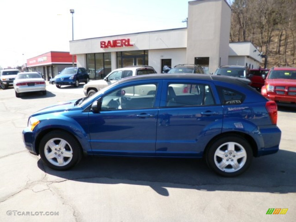 2009 Caliber SXT - Deep Water Blue Pearl / Dark Slate Gray photo #4
