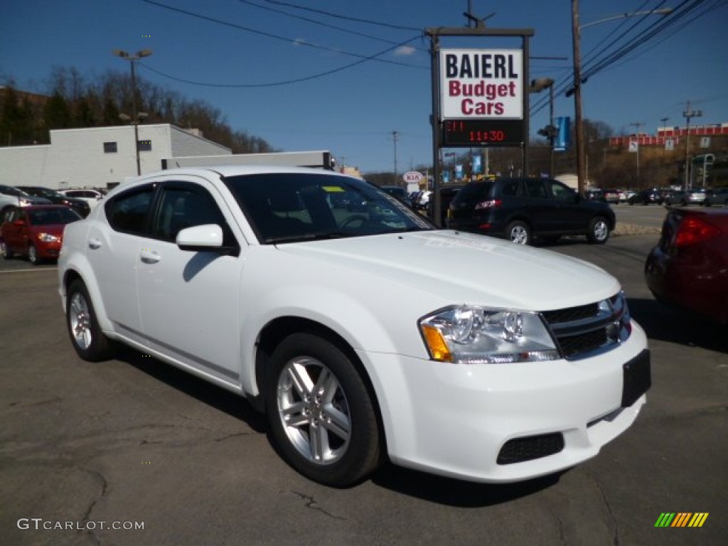 2012 Avenger SXT - Bright White / Black photo #1