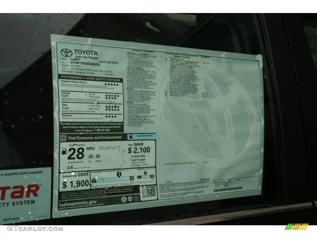 2013 Camry SE - Attitude Black Metallic / Black/Ash photo #10