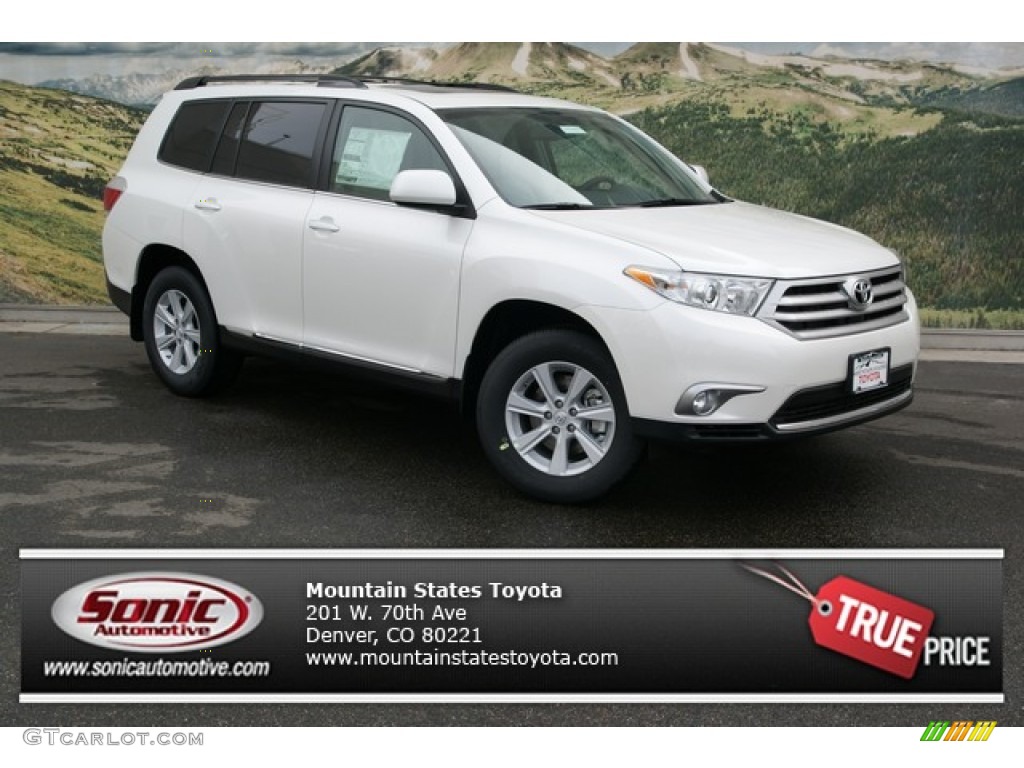 2013 Highlander SE 4WD - Blizzard White Pearl / Ash photo #1