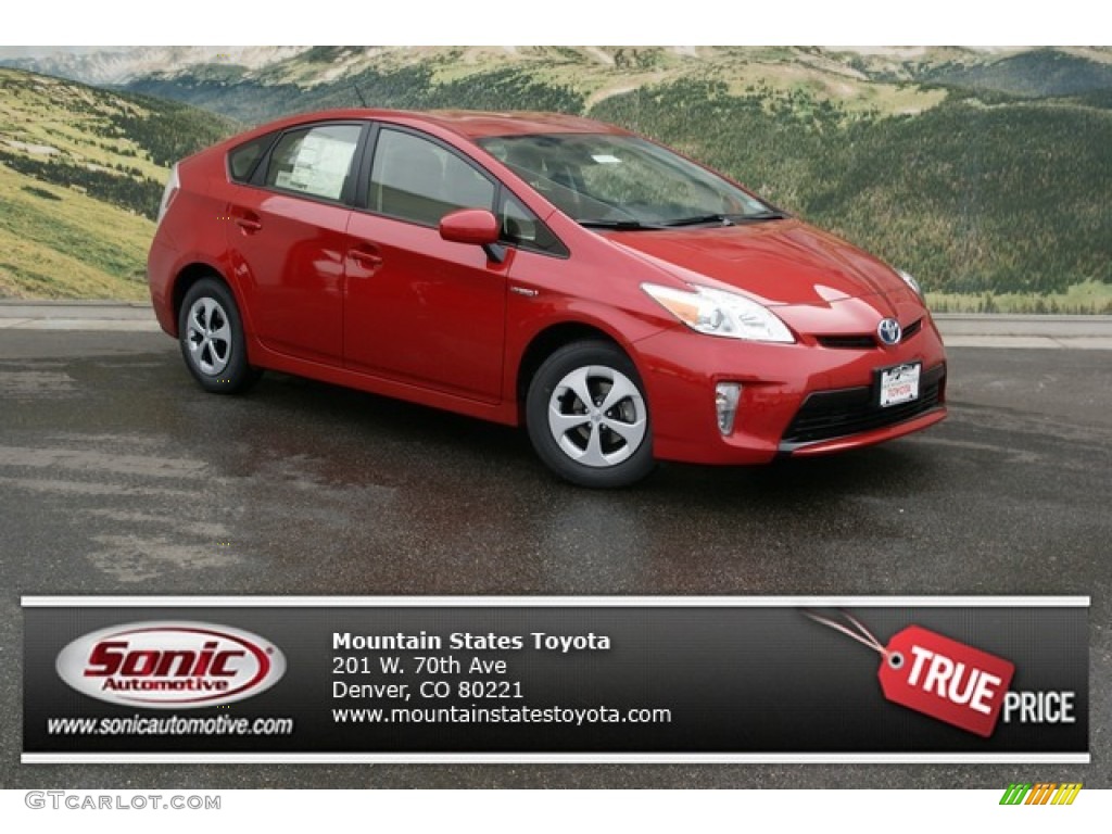 2013 Prius Four Hybrid - Barcelona Red Metallic / Dark Gray photo #1