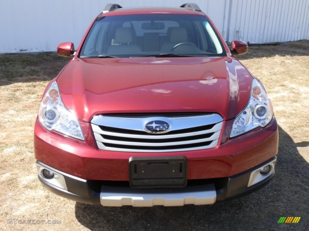 2011 Outback 2.5i Limited Wagon - Ruby Red Pearl / Warm Ivory photo #2