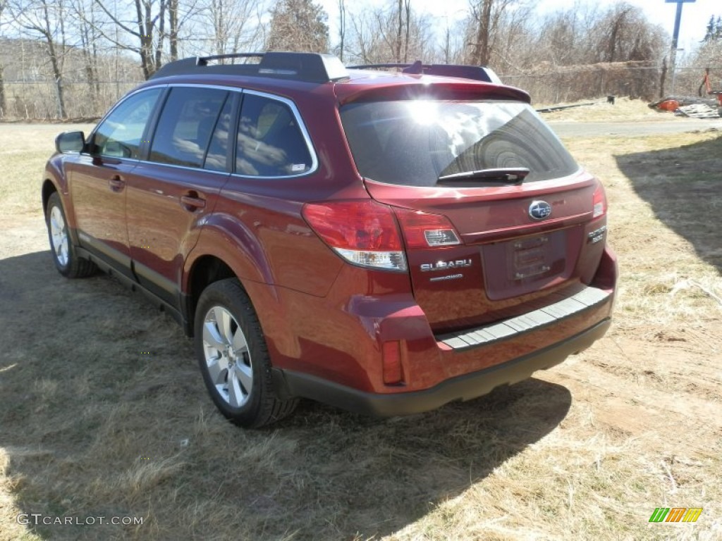2011 Outback 2.5i Limited Wagon - Ruby Red Pearl / Warm Ivory photo #6