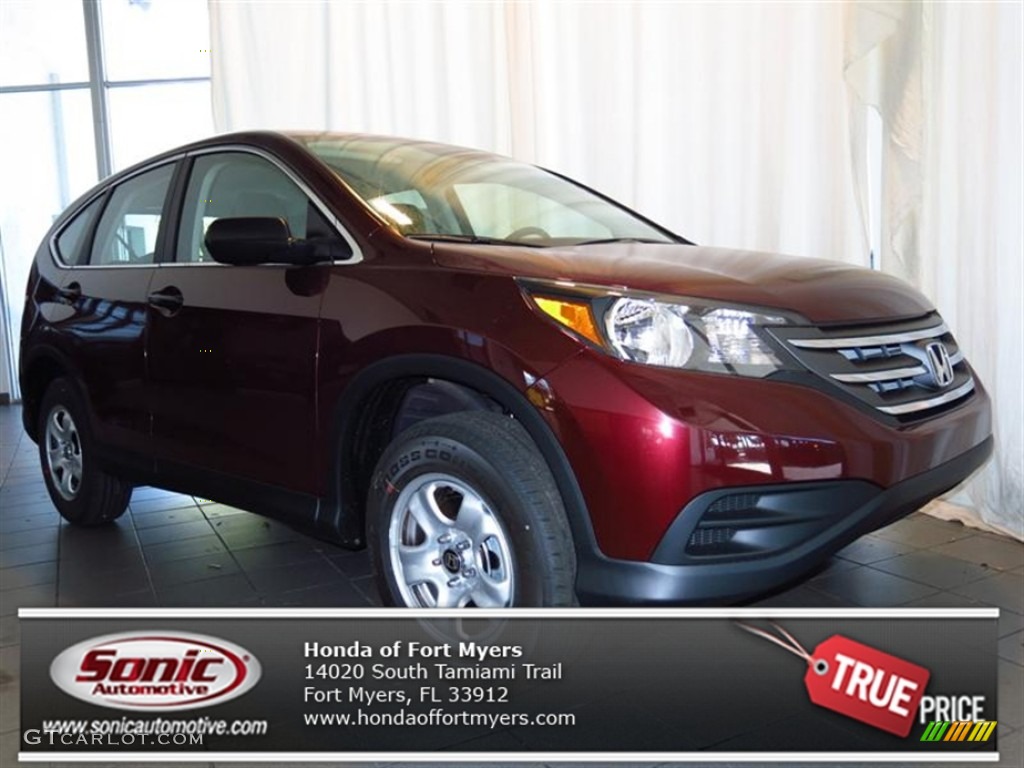 2013 CR-V LX - Basque Red Pearl II / Gray photo #1