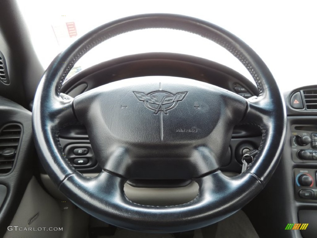 2003 Chevrolet Corvette Coupe Light Gray Steering Wheel Photo #79141827