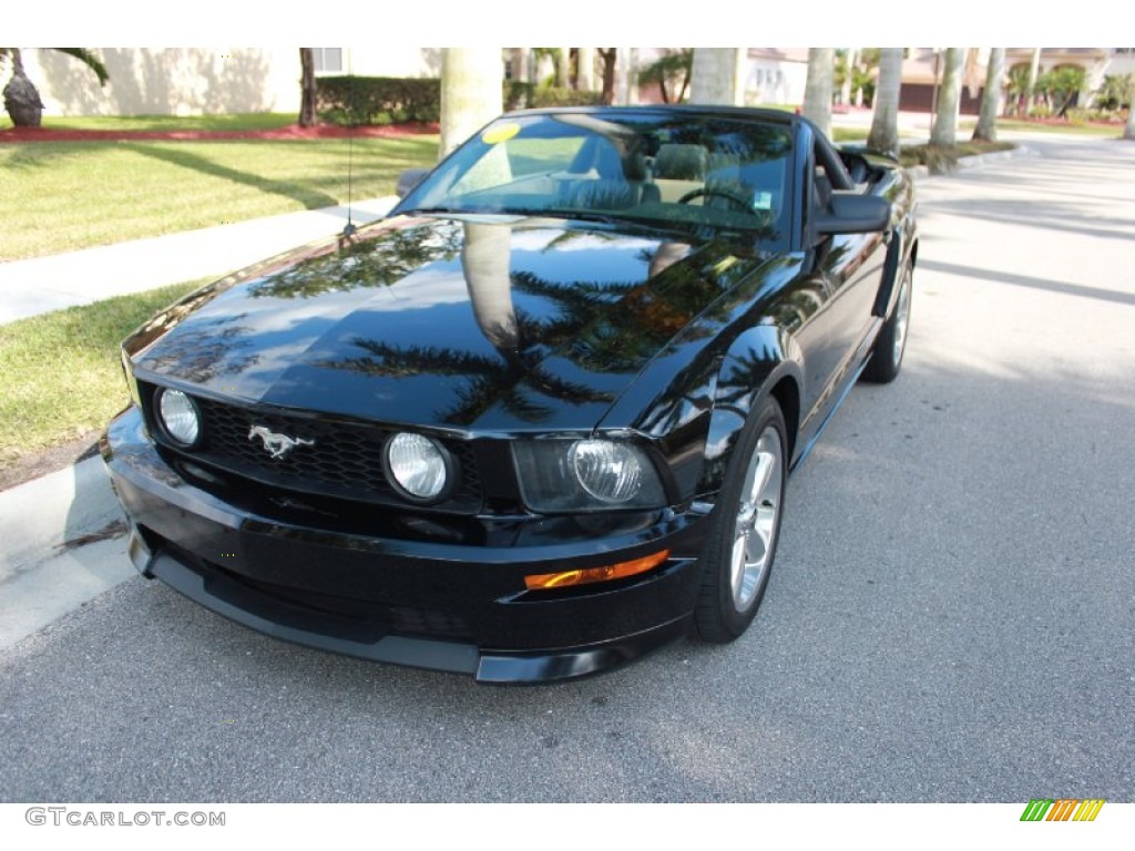 2007 Mustang GT/CS California Special Convertible - Black / Black/Parchment photo #1