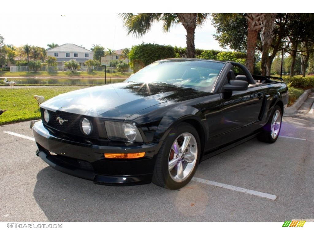 2007 Mustang GT/CS California Special Convertible - Black / Black/Parchment photo #2