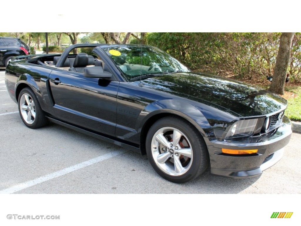 2007 Mustang GT/CS California Special Convertible - Black / Black/Parchment photo #9