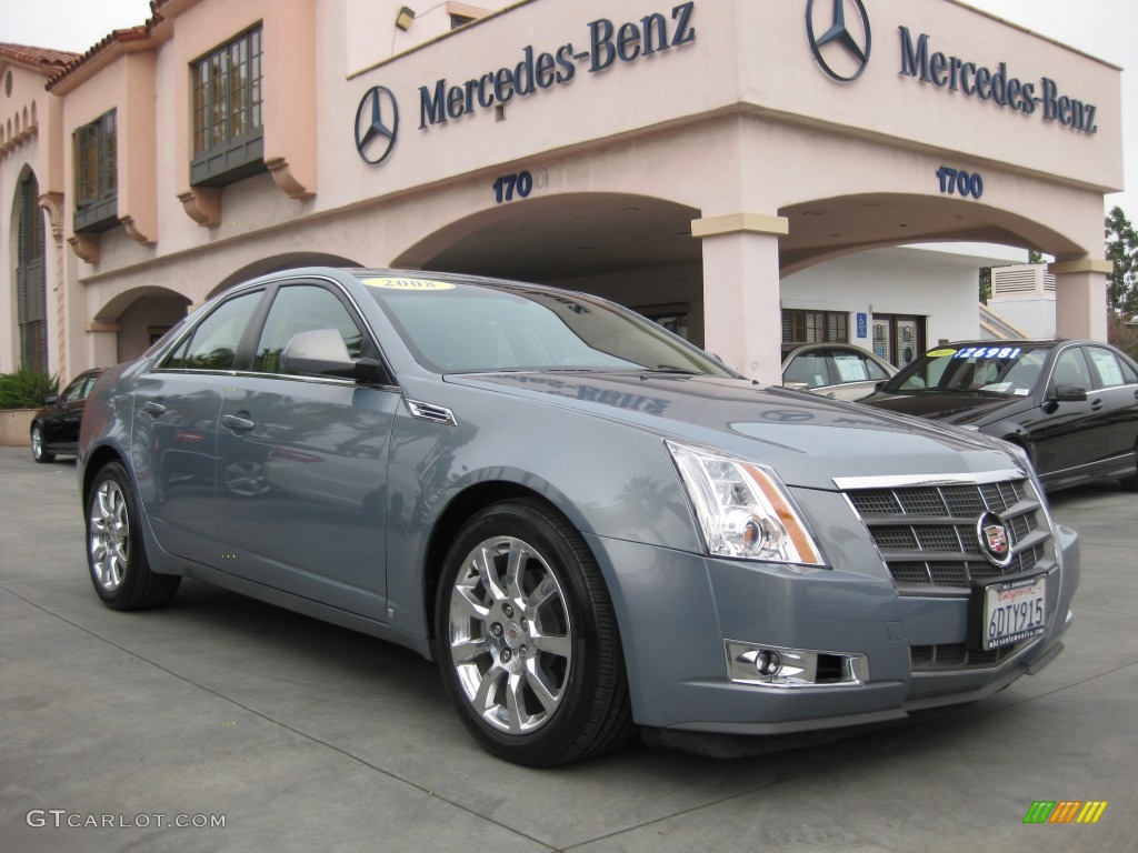 2008 CTS Sedan - Sunset Blue / Cashmere/Cocoa photo #1