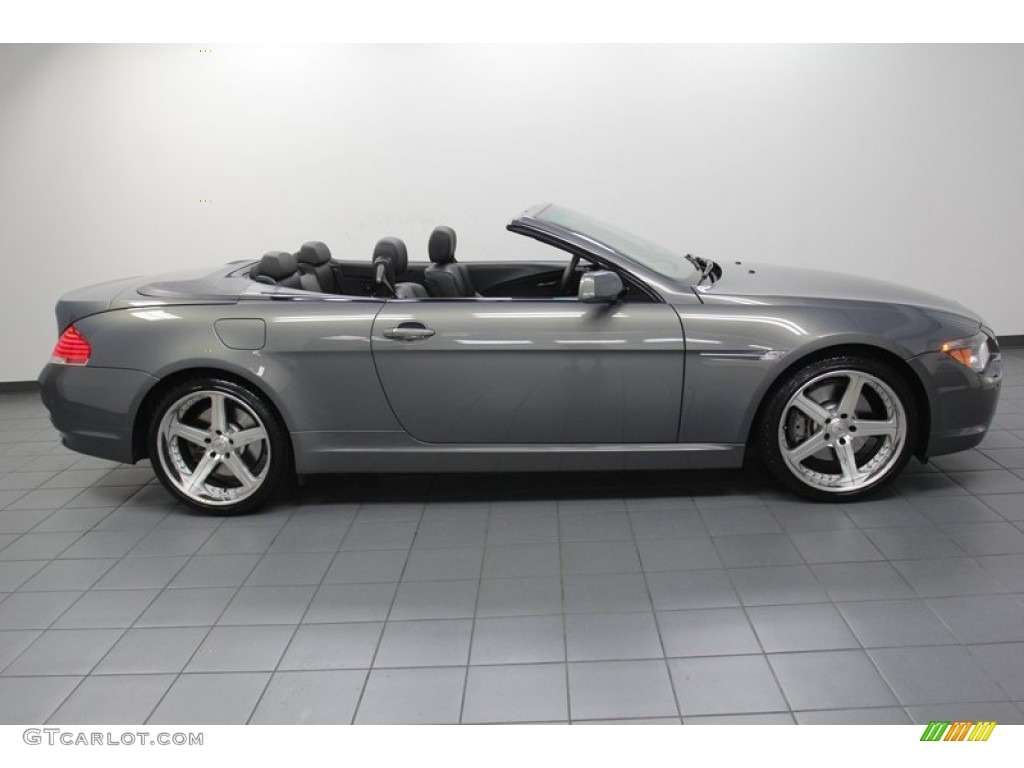 2007 6 Series 650i Convertible - Stratus Grey Metallic / Black photo #7