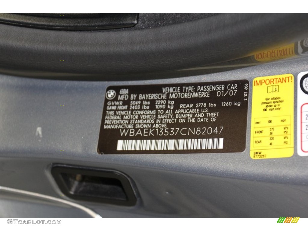 2007 6 Series 650i Convertible - Stratus Grey Metallic / Black photo #10