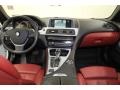 Vermillion Red Nappa Leather Dashboard Photo for 2012 BMW 6 Series #79145316