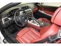 Vermillion Red Nappa Leather Interior Photo for 2012 BMW 6 Series #79145370