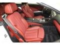 Vermillion Red Nappa Leather Front Seat Photo for 2012 BMW 6 Series #79145565