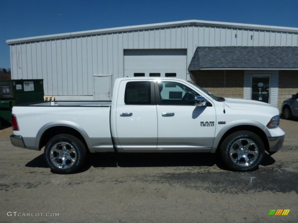 Bright White 2013 Ram 1500 Laramie Quad Cab 4x4 Exterior Photo #79146444