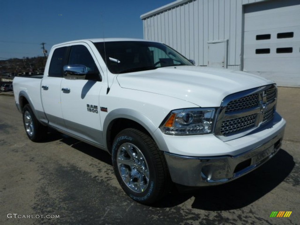Bright White 2013 Ram 1500 Laramie Quad Cab 4x4 Exterior Photo #79146453