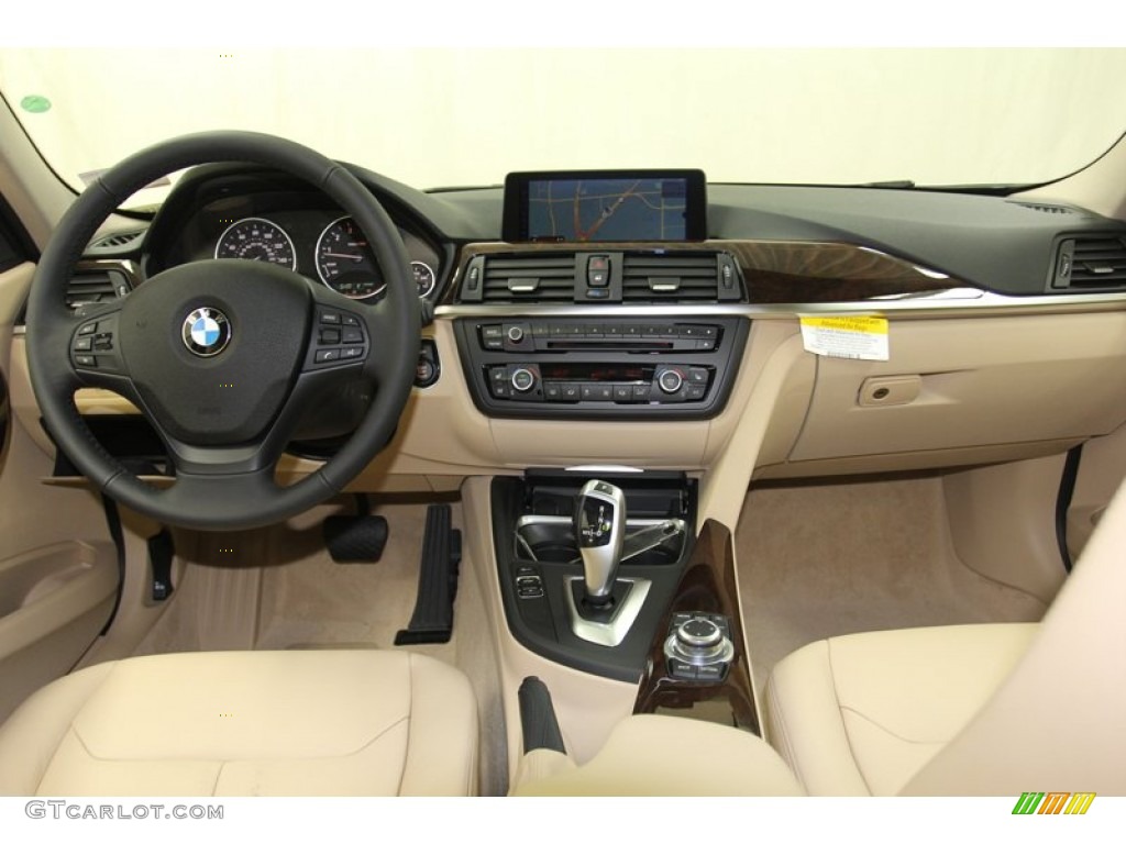 2013 BMW 3 Series 328i Sedan Venetian Beige Dashboard Photo #79148071