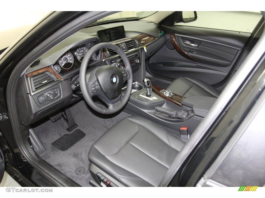 Black Interior 2013 BMW 3 Series 328i Sedan Photo #79148906