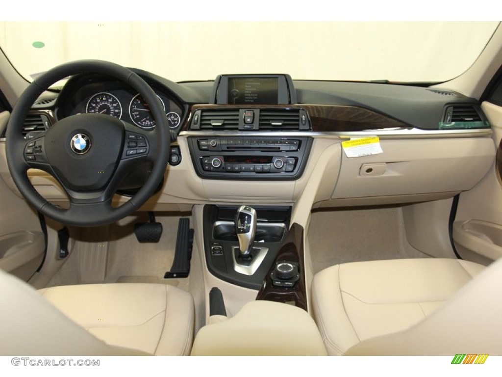 2013 BMW 3 Series 328i Sedan Venetian Beige Dashboard Photo #79149617