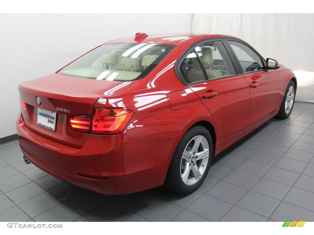 2013 3 Series 328i Sedan - Melbourne Red Metallic / Venetian Beige photo #8