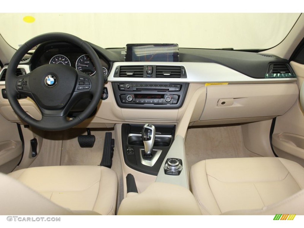 2013 BMW 3 Series 328i Sedan Venetian Beige Dashboard Photo #79149990