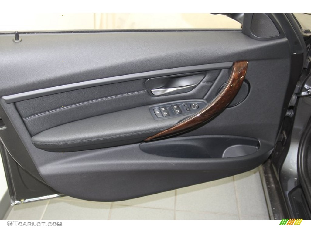 2013 BMW 3 Series 328i Sedan Black Door Panel Photo #79150240